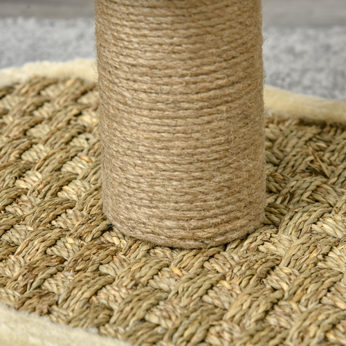 Katloom Floating Tunnel Bed with Scratching Top and Post - Beige