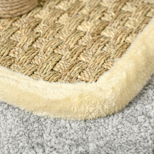 Katloom Floating Tunnel Bed with Scratching Top and Post - Beige