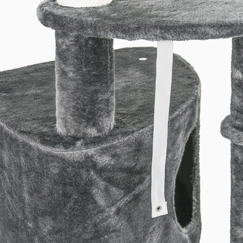 Katloom Large Floor to Ceiling Multi Platform Cat Tree with Scratching Posts and Bed - Grey