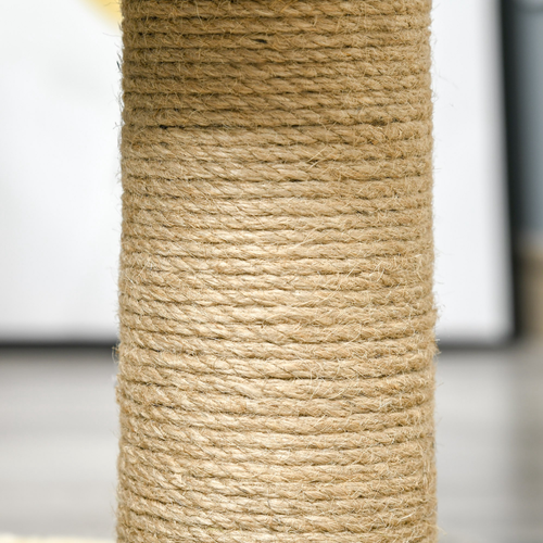 Katloom Floating Tunnel Bed with Scratching Top and Post - Beige