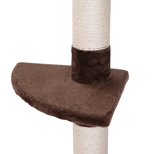 Katloom Floor to Ceiling Multi Perch Scratching Tower - Brown