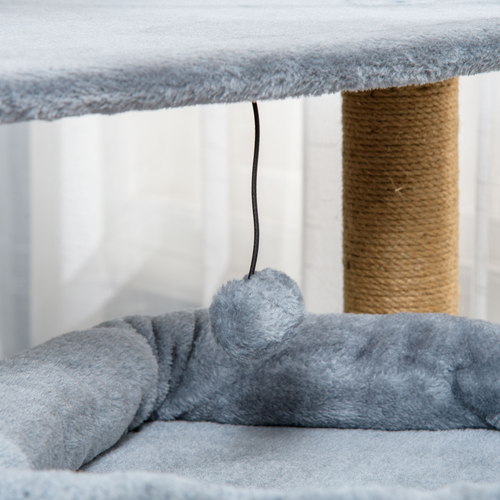 Katloom Bed Box with Scratching Saucer and Posts - Grey