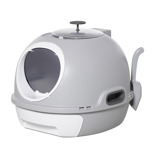 Katloom Enclosed Litter Pod with Ultra Hygiene Features  - Grey